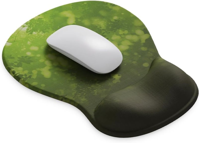DemonChest ErgoComfort Gel Wrist Rest Mouse Pad-Ergonomic Office Mousepad with Wrist Support-Non-Slip, Design Desk Accessories Mat for Home&Game Decor (08Serene Forest) - Image 1